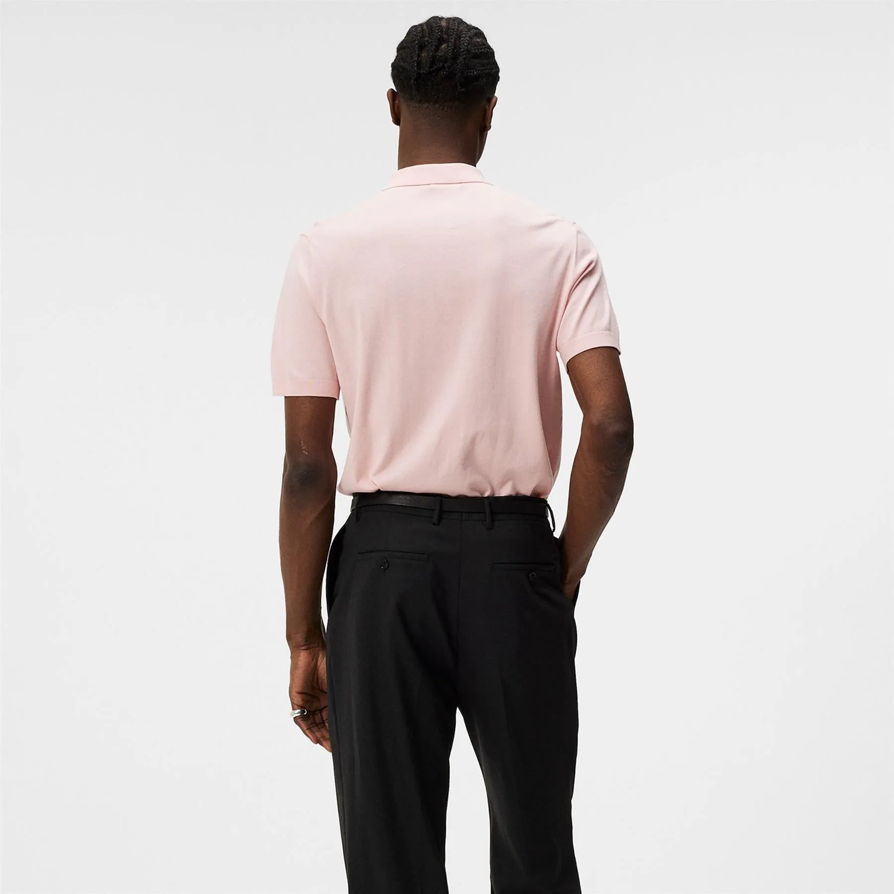 Ridge Rayon Silk Slim Fit Polo Powder Pink - SS24