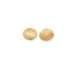 Santiago de Compostela Stud Earrings Yellow Gold