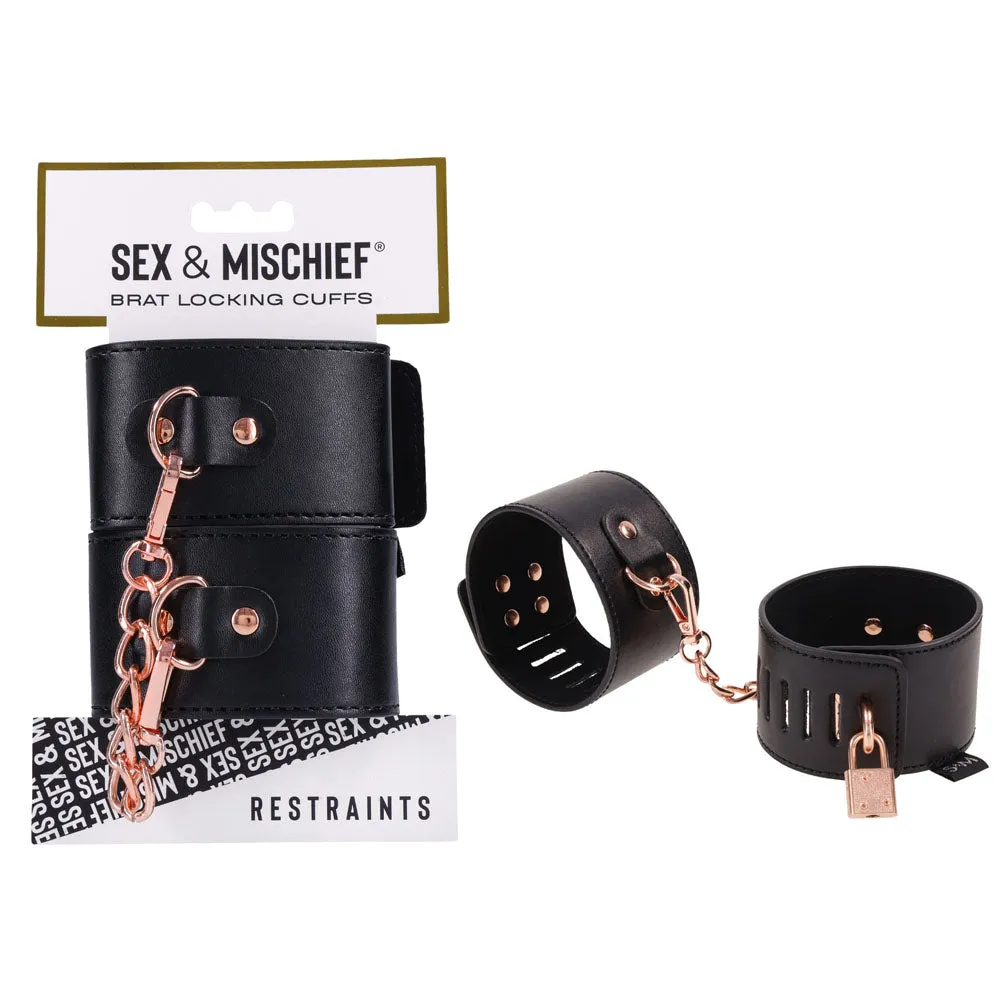 Sex & Mischief Brat Locking Cuffs-(ss09849)