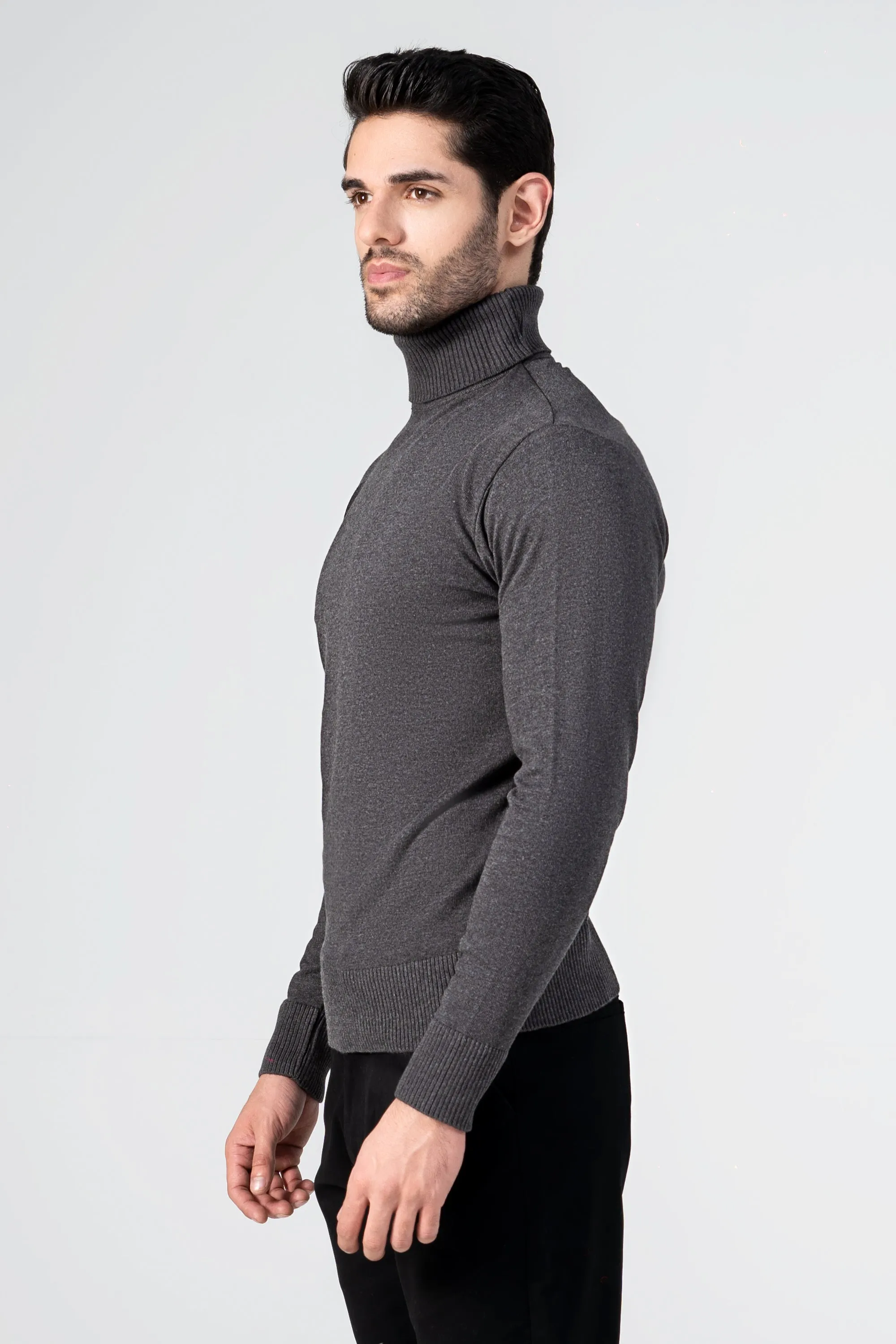 Signature Turtle Neck Dark Grey