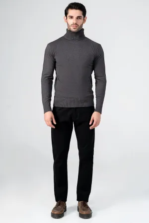 Signature Turtle Neck Dark Grey