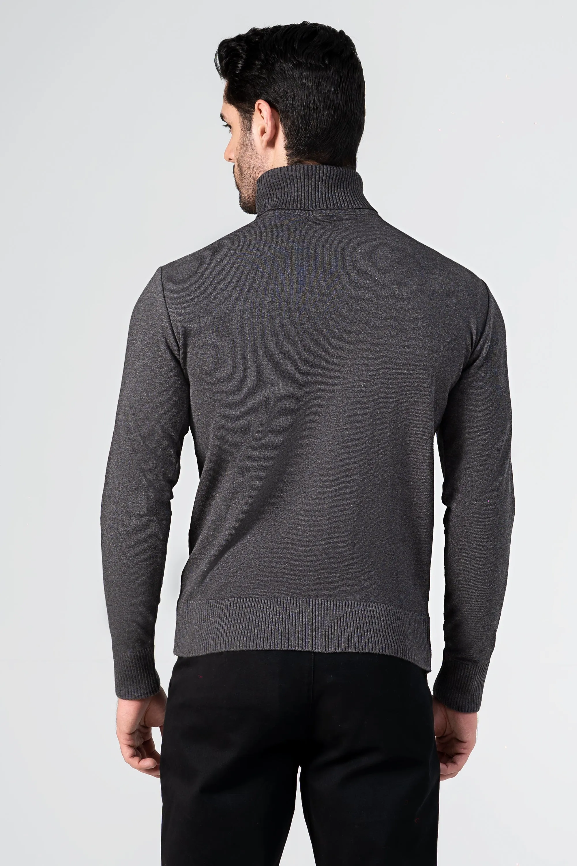 Signature Turtle Neck Dark Grey