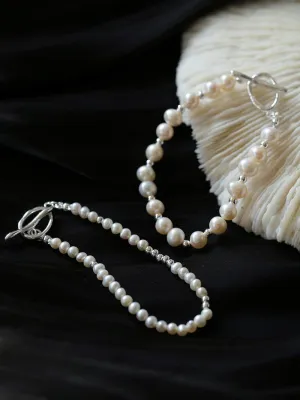 Simple Elegant Ot Pearl Silver Bracelet