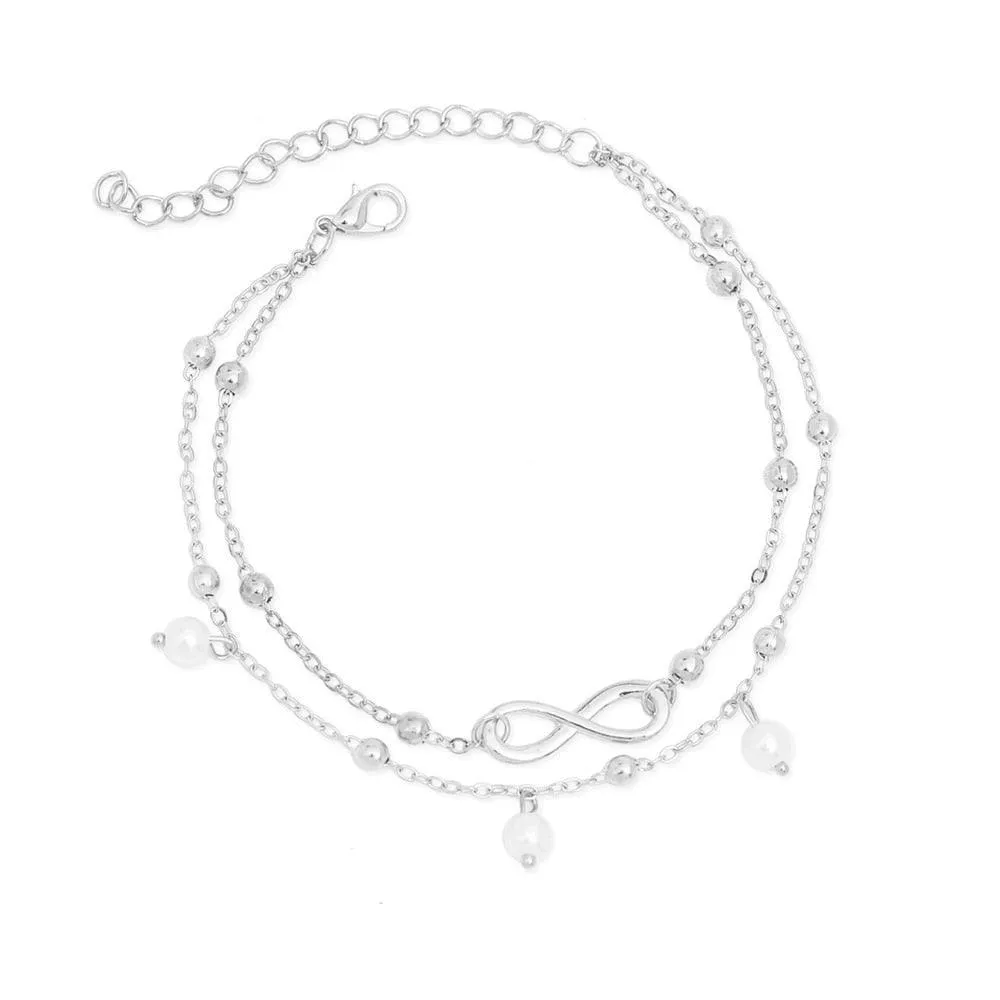 Simple Heart Female Anklets