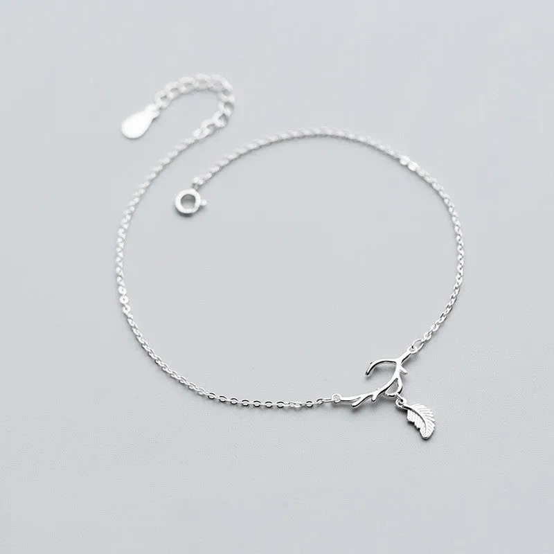 Simple personality leaf anklet