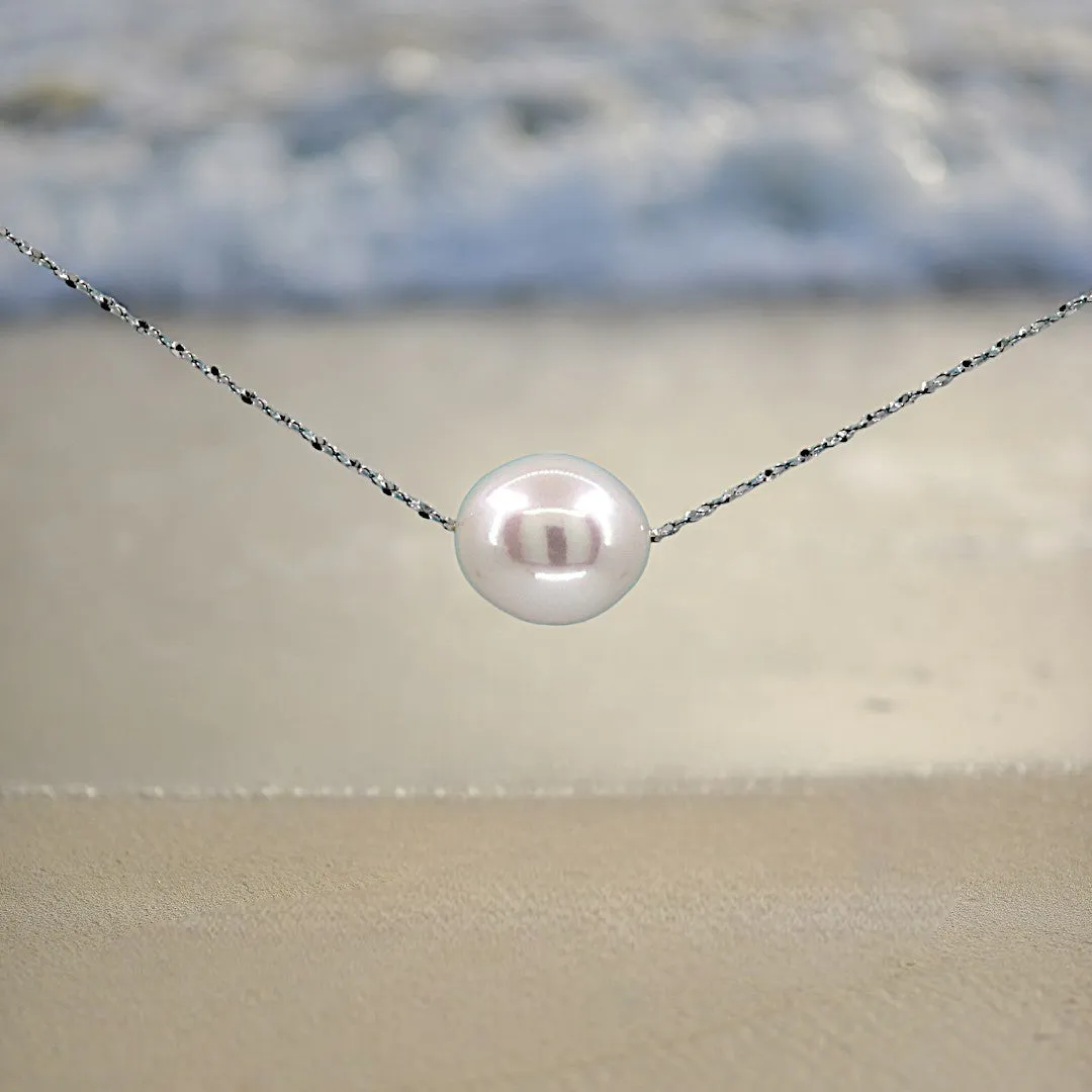 Solitaire Pearl Necklace