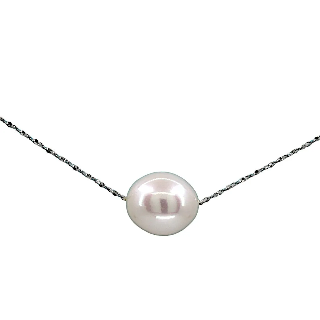 Solitaire Pearl Necklace