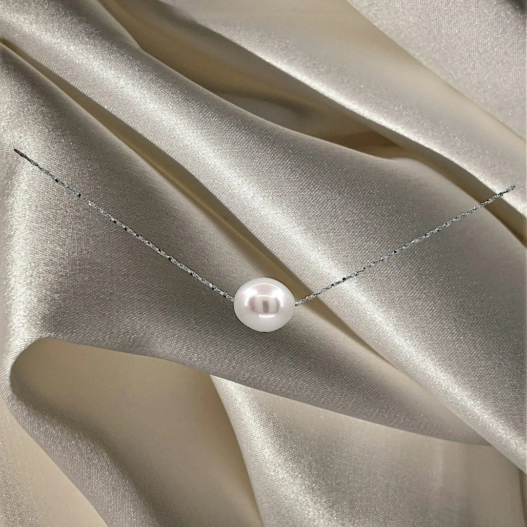 Solitaire Pearl Necklace