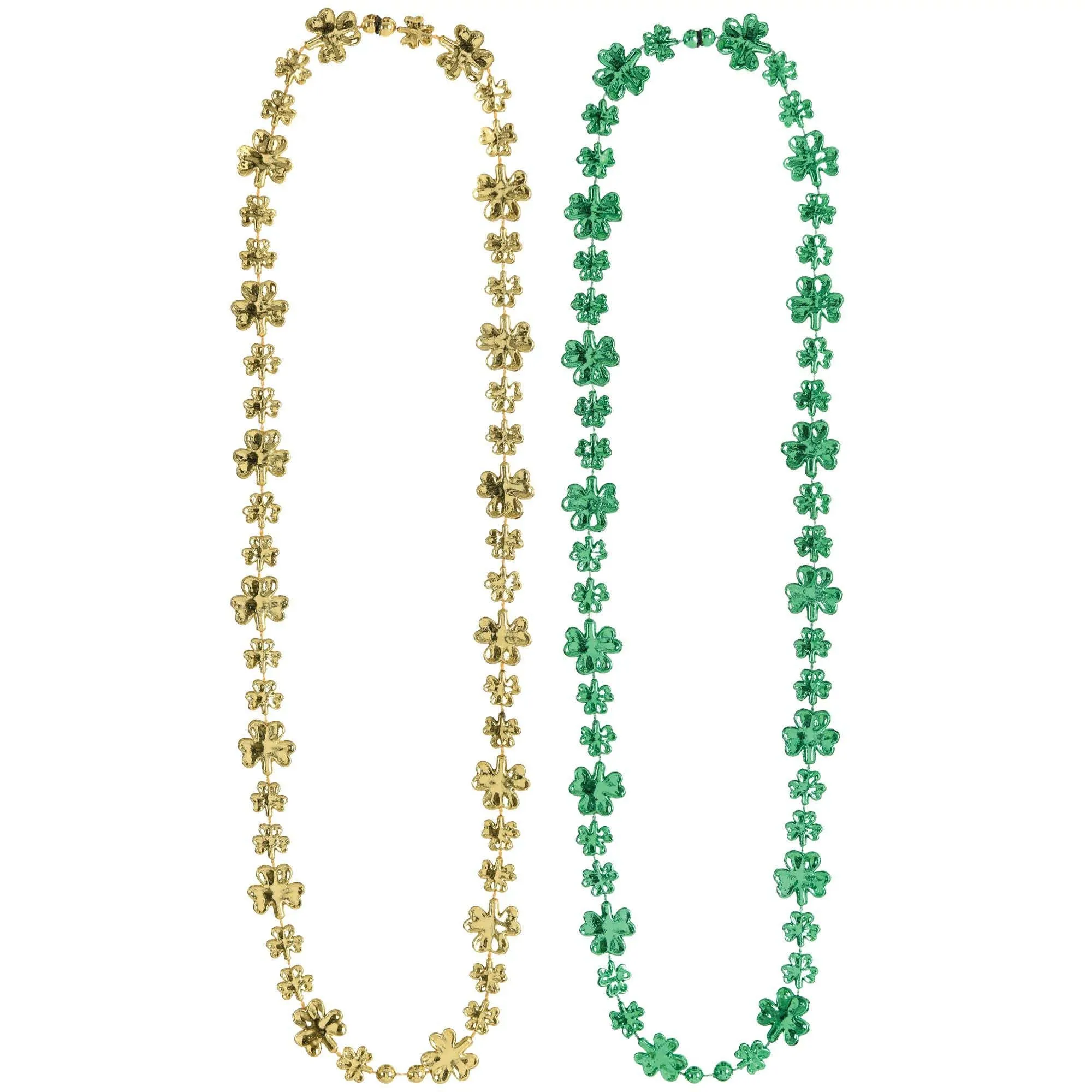 St-Patrick's Day Clover Necklaces, 2 Count