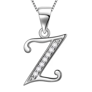 Tokyo Mart Letter Z Initial Necklaces Pendant Women Men Name Jewelry Gift 925 Silver