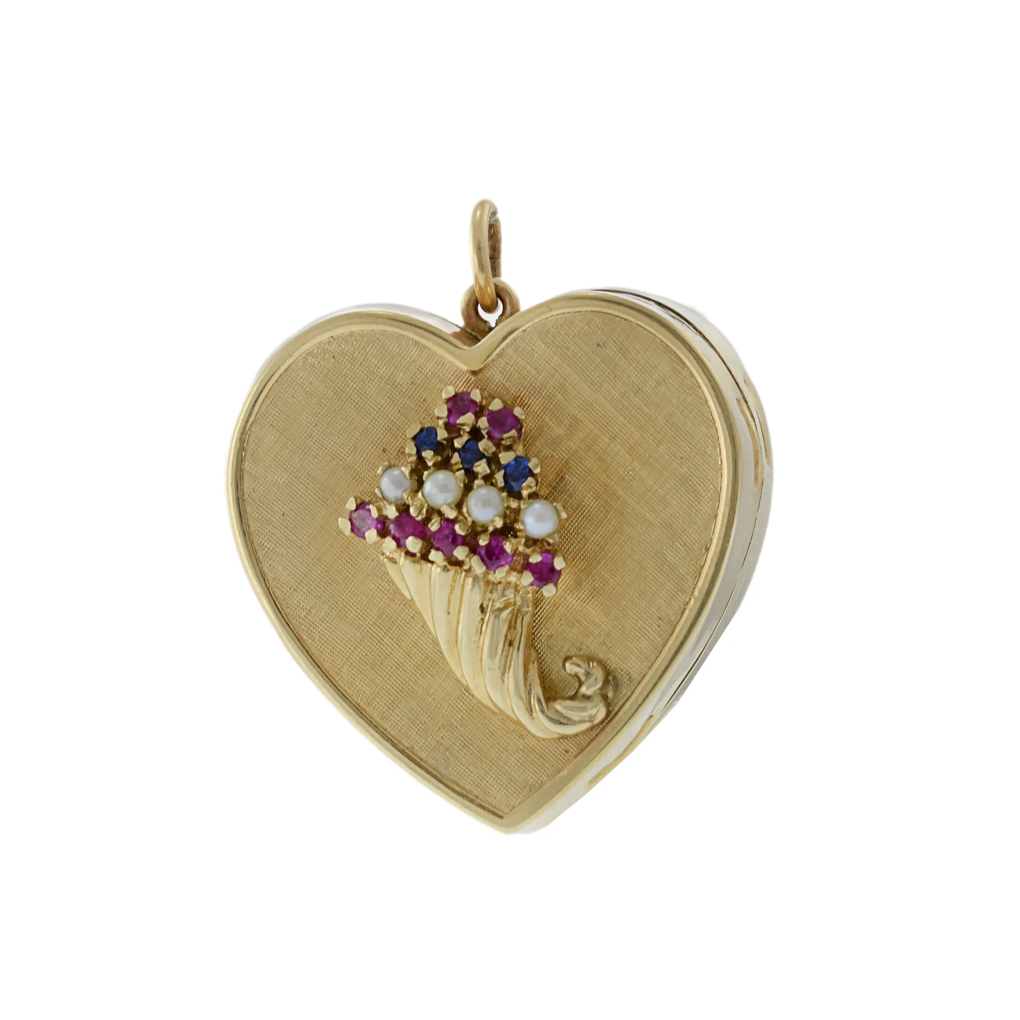 Vintage Rare 14KT Yellow Gold Hand-Wind Music Heart Box Pendant