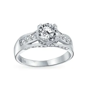 Vintage Style 1CT Oval Halo CZ Infinity Engagement Ring in Sterling Silver