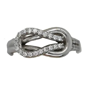 White Gold Diamond Loop Ring