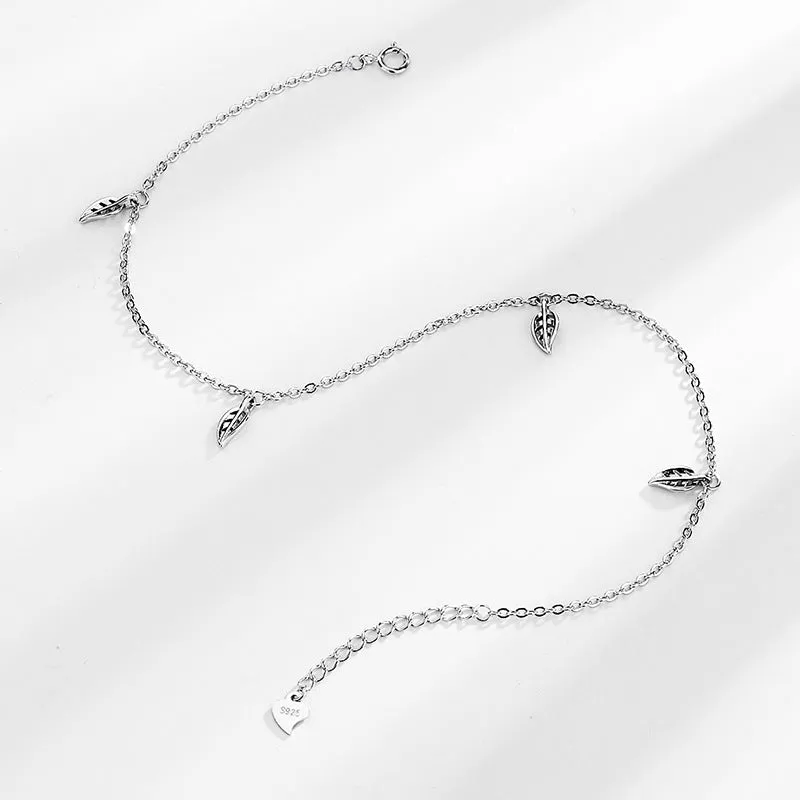 Women's Fashion Simple Leaf Fringe Anklet