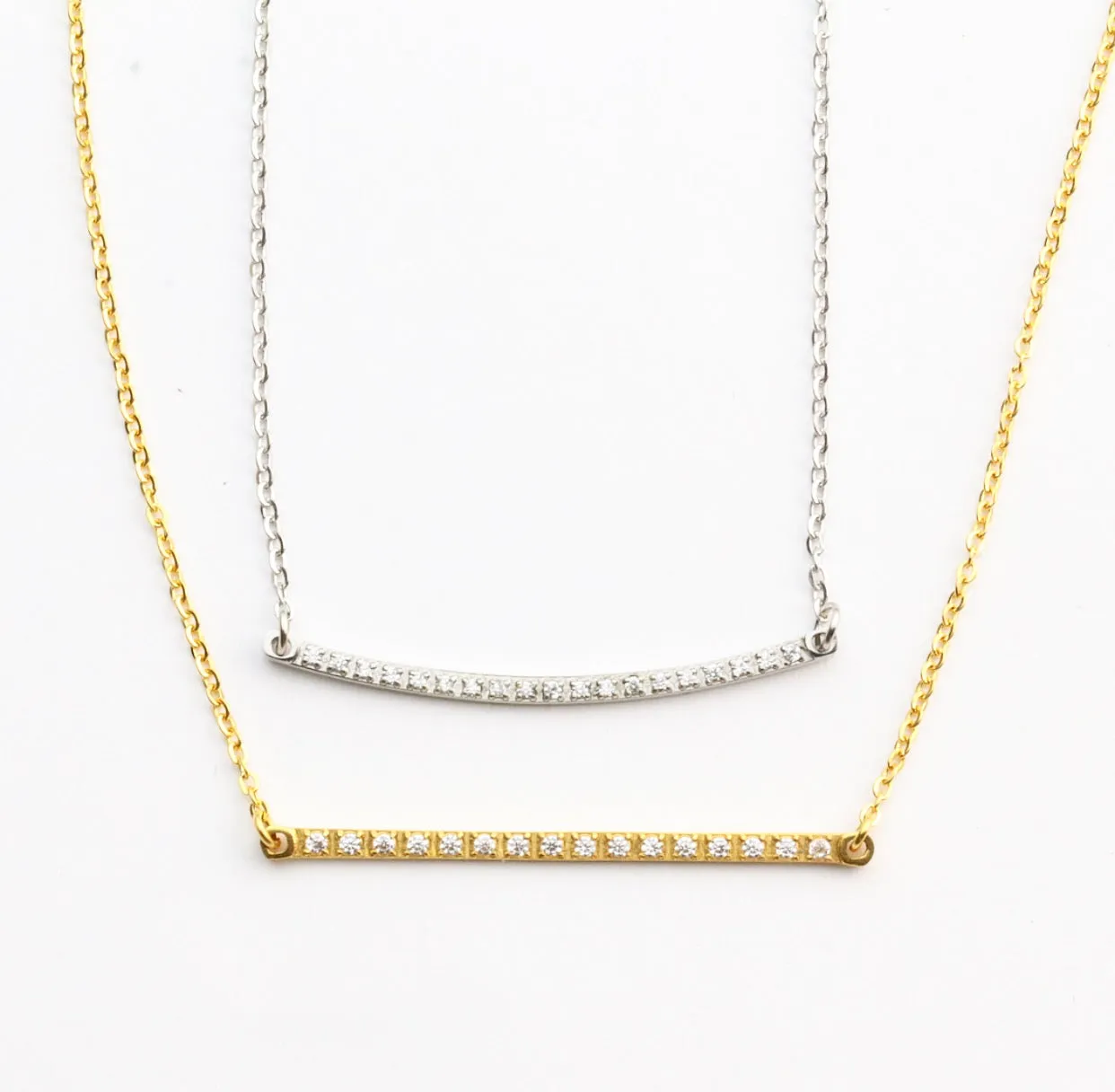 Zircon Bar Necklace