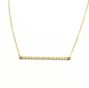 Zircon Bar Necklace