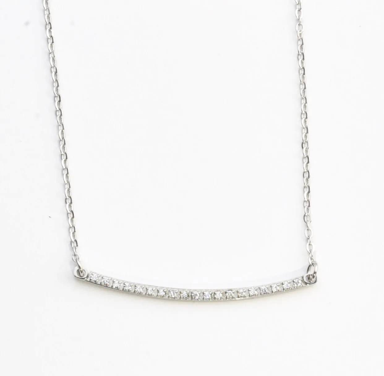 Zircon Bar Necklace